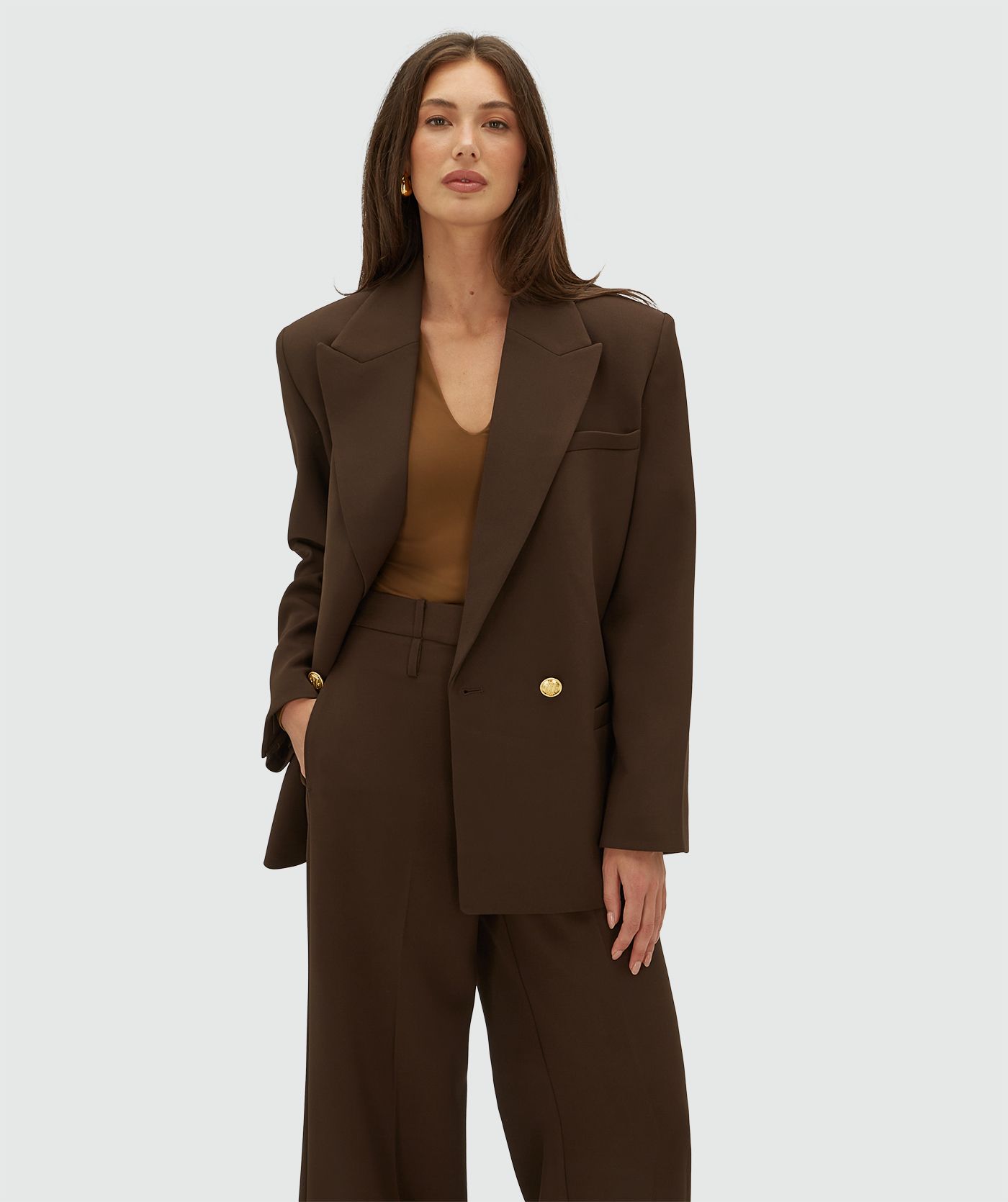 JV-DEE oversized blazer - brown
