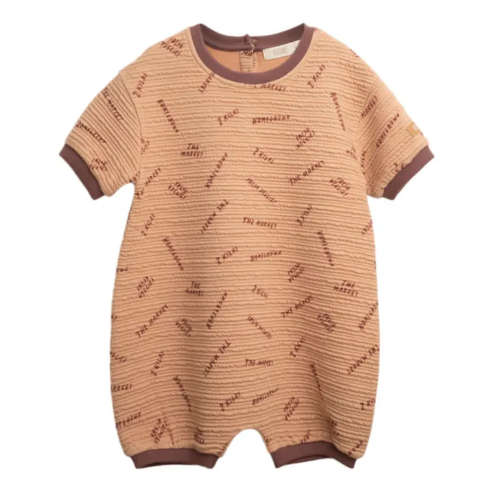 Bootani Combishort Coton Bio Imprimée | Abricot