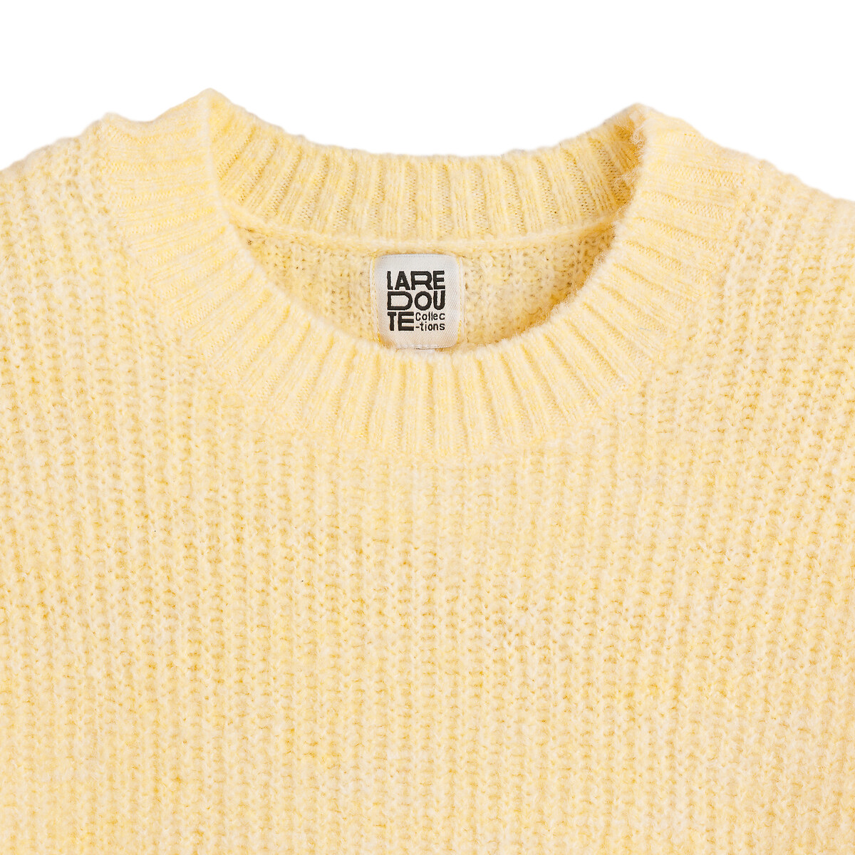 COLEÇÕES LA REDOUTE<br>Suéter folgado com gola redonda em malha grossa