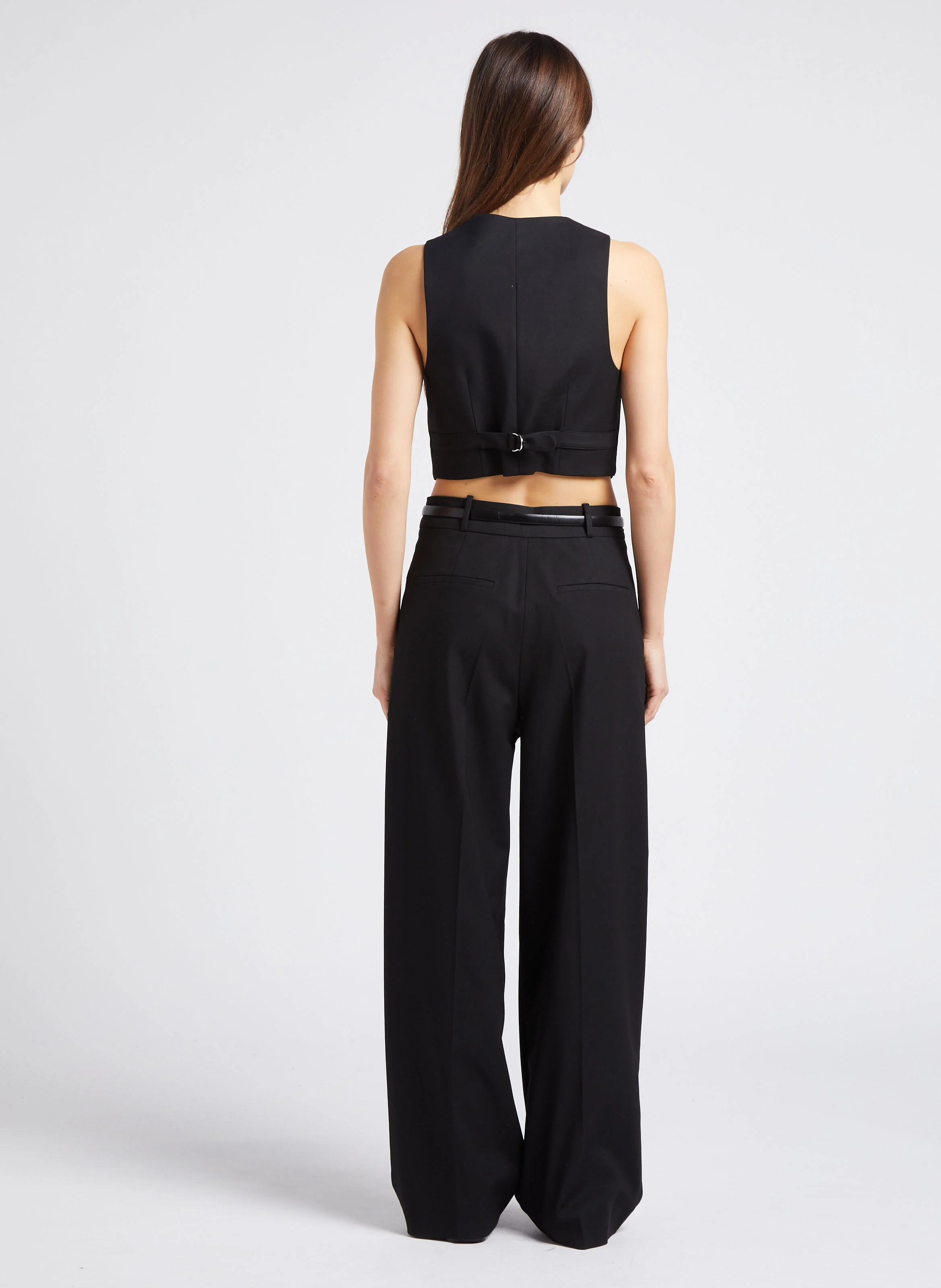 JESSY - Gilet de costume sans manches | Noir