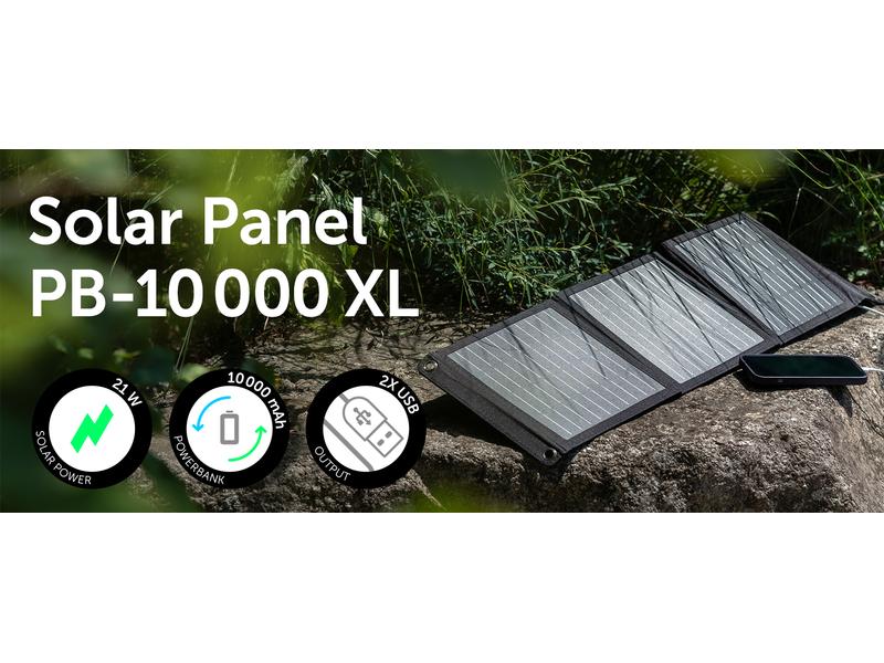 Dörr Kamera Solarpanel PB-10000 mAh 21W XL mit Powerbank Besonders leistungsstarke Energiequelle optimal für den autarken Einsatz