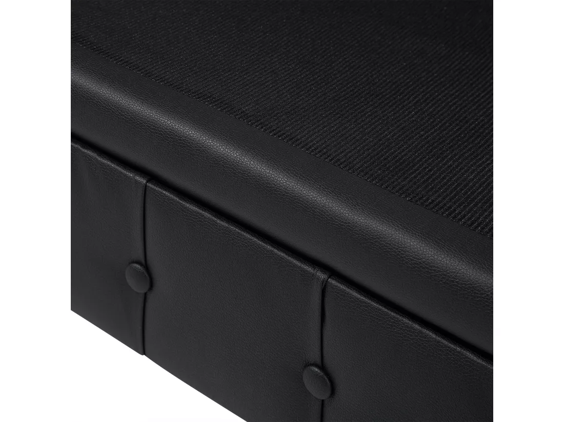 Canapé 3 places en cuir PU noir CHESTERFIELD BIG