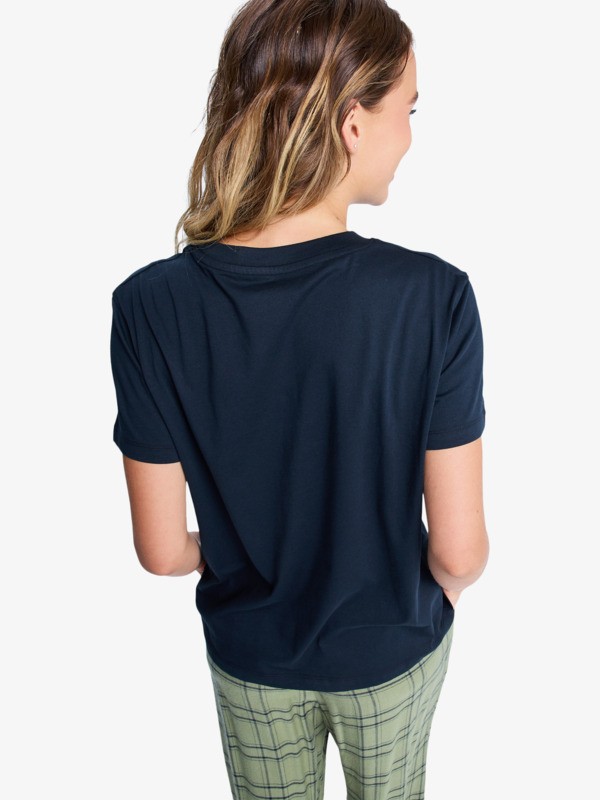 Ocean Road Art T-shirt à manches courtes Noir Femme