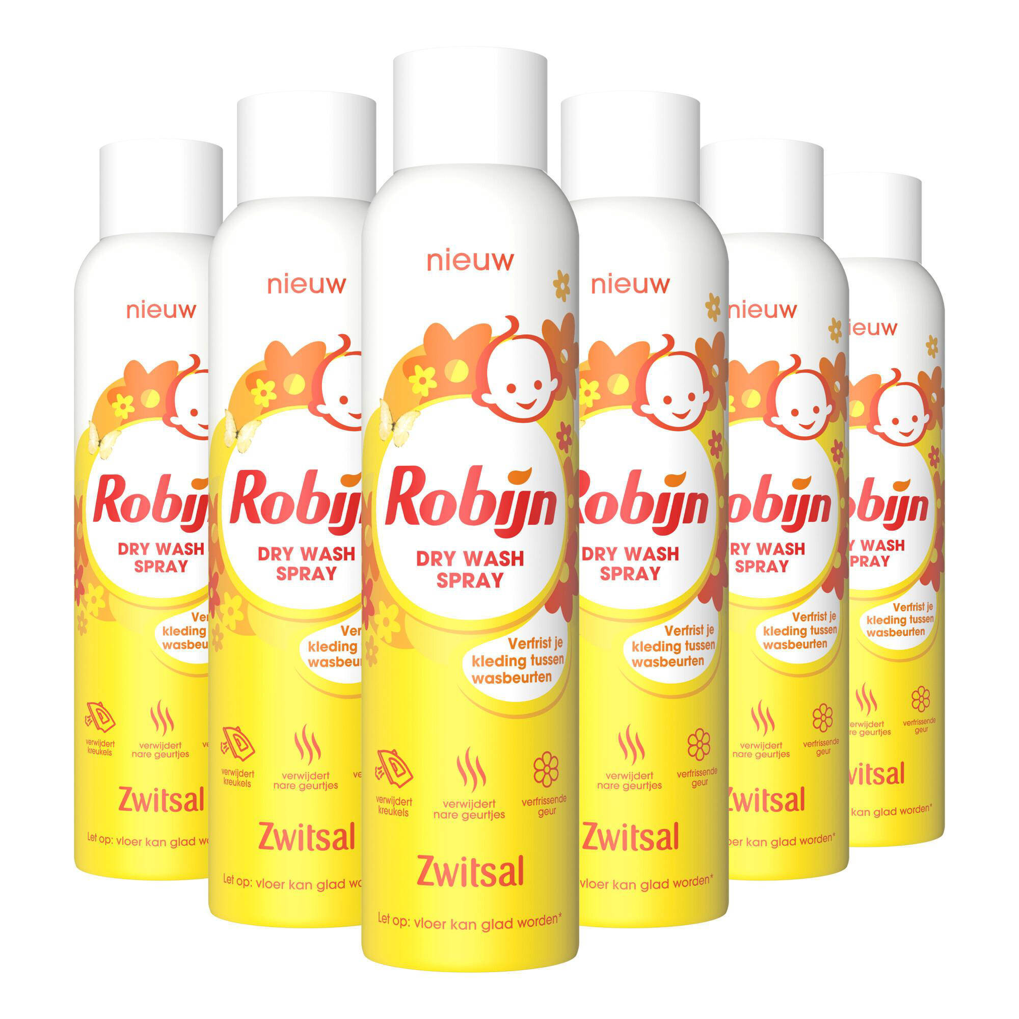 Robijn dry wash spray Zwitsal - 6 x 200 ml