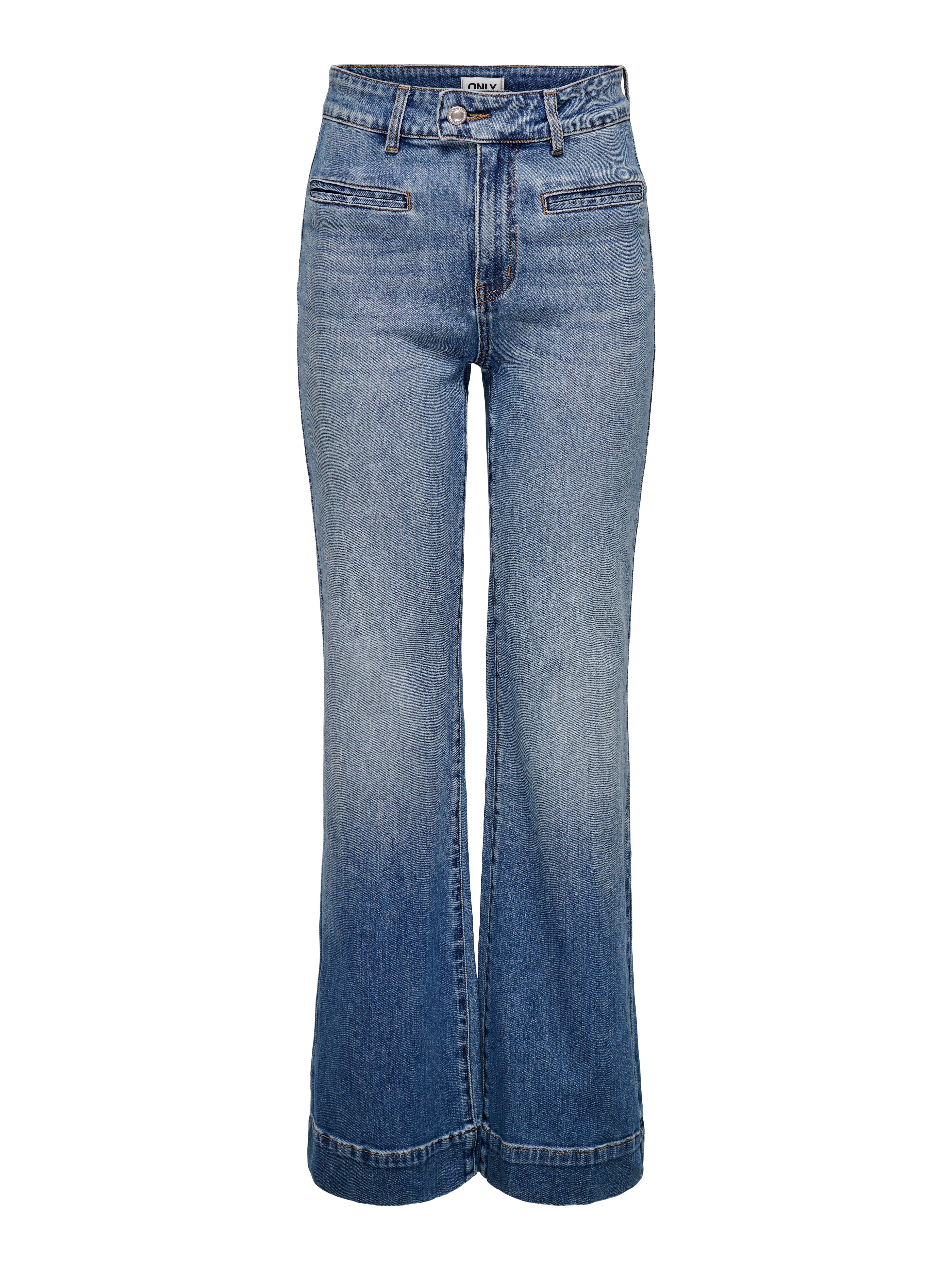 ONLJUICY Hohe Taille Weiter Beinschnitt Jeans Medium Blue Denim