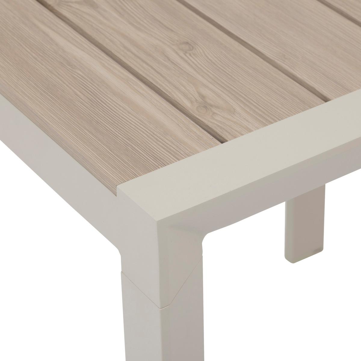 TABLE EVASION FIXE ALUMNIUM LIN ARGILE 2 PLACES