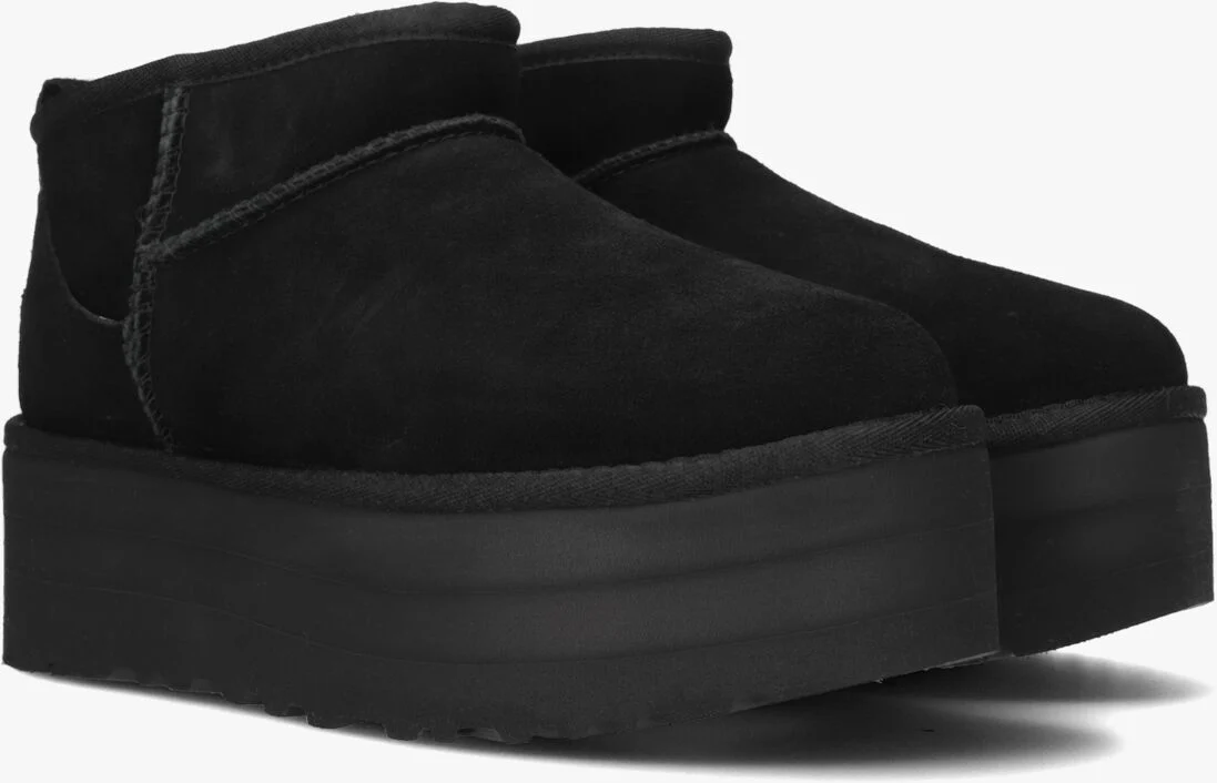 UGG zwarte ugg vachtlaarzen w classic ultra mini platform