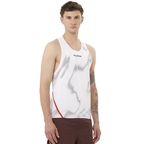 Débardeur trail SALOMON S/LAB SPEED SINGLET M WHITE/ANDORRA