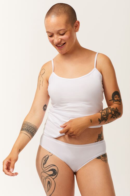 débardeur femme doux coton blanc
