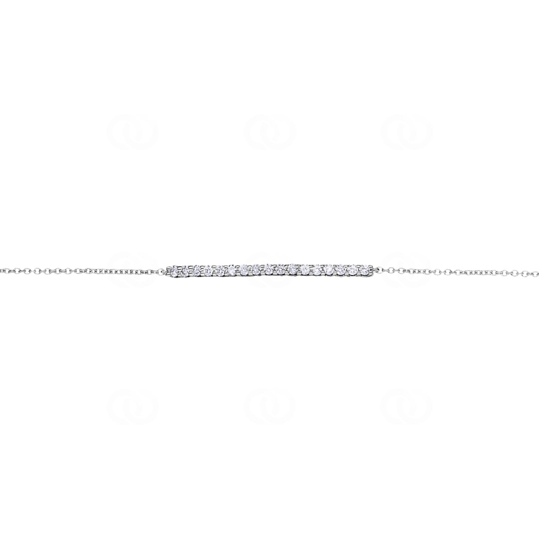 0.20 Karat Diamantarmband 750/18 K Weissgold