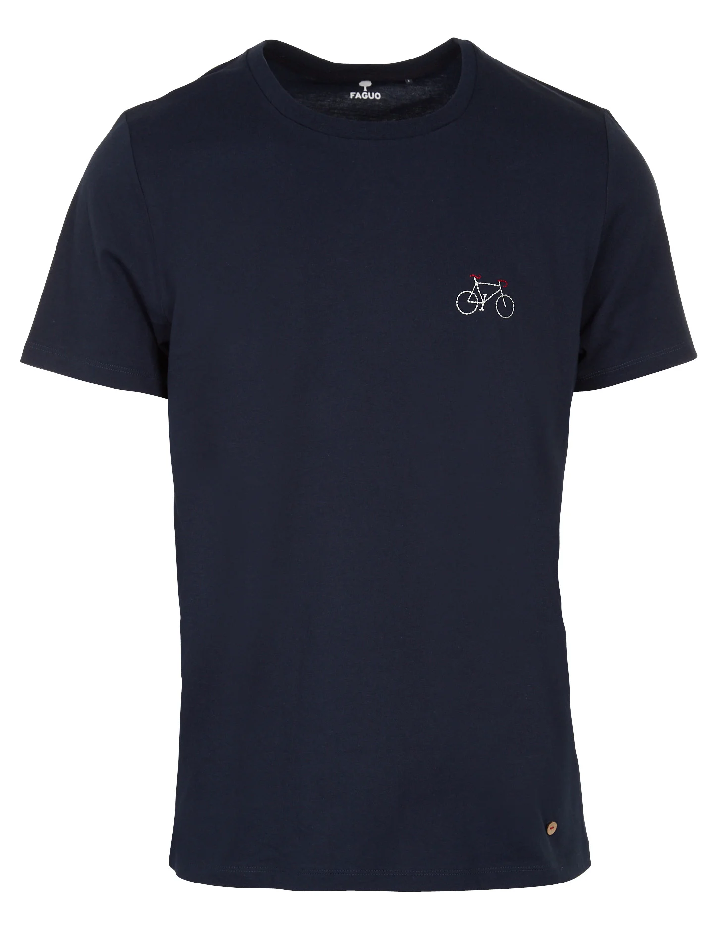 ARCY - Tee-shirt col rond regular-fit sérigraphié en coton | Bleu