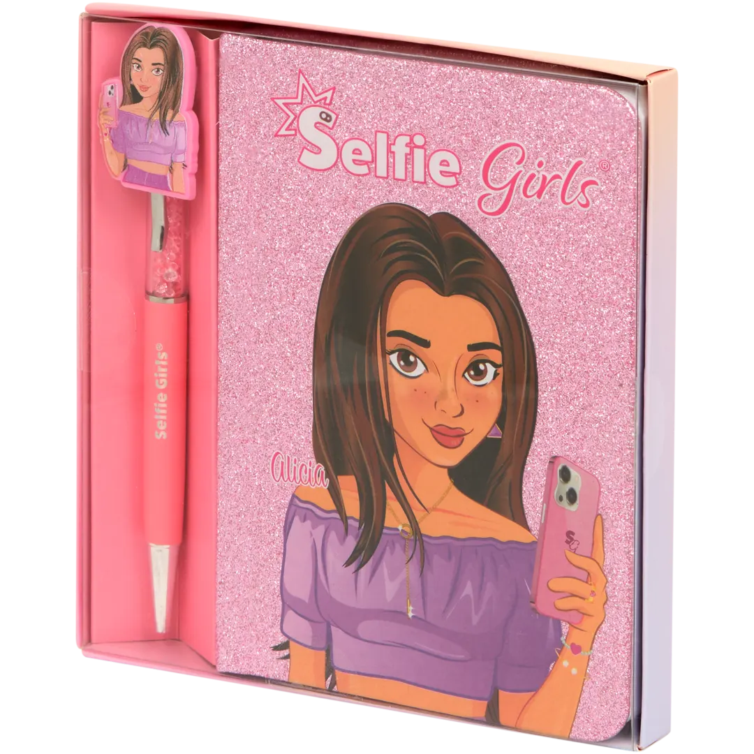 Bloc-notes avec stylo Selfie Girls