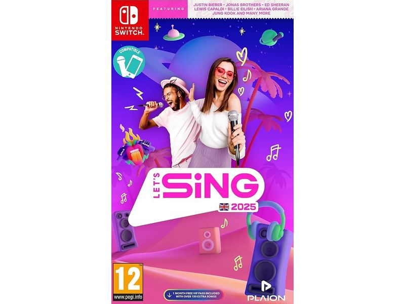 GAME Let's Sing 2025 International Version Anspruchsvolles Karaoke-Spiel für die Switch
