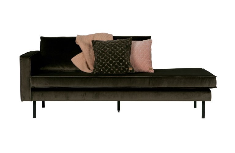 WOOOD Rodeo Velvet Daybed bank links antraciet