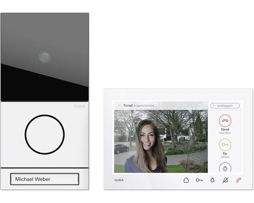 Gira 2431902 Video AP1 1TN wit Systeem 106 Eengezinswoningpakket Appartementstation Video AP7