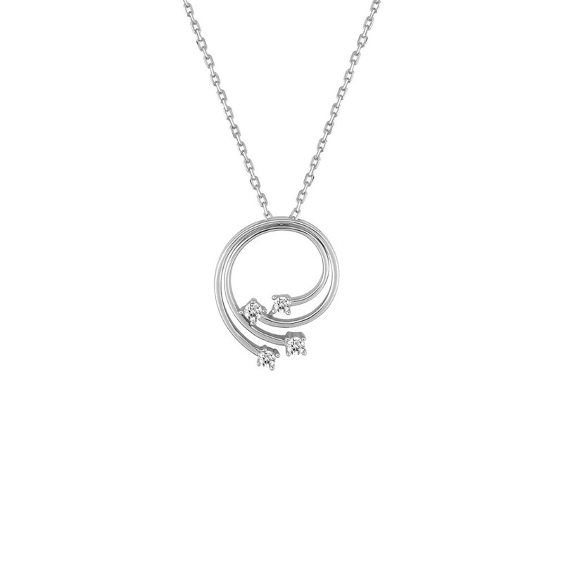 Collier Femme - Oxyde de zirconium - Argent 925 - Longueur : 42 cm