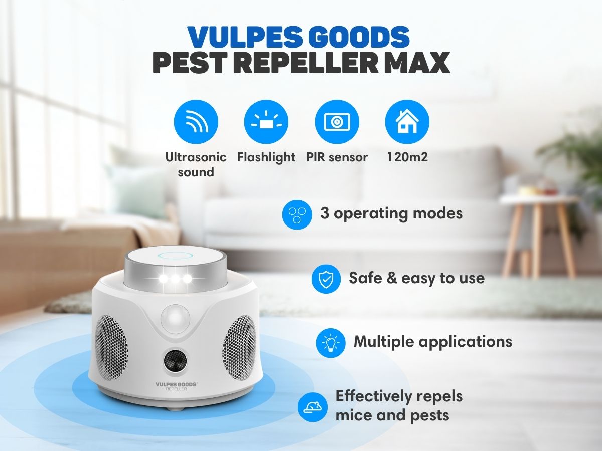 Vulpes Goods 360 Graden Ultrasonische muizenverjager