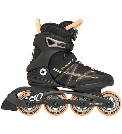 K2 Rollschuhe - Alexia 80 Boa - Schwarz/Orange - Inline
