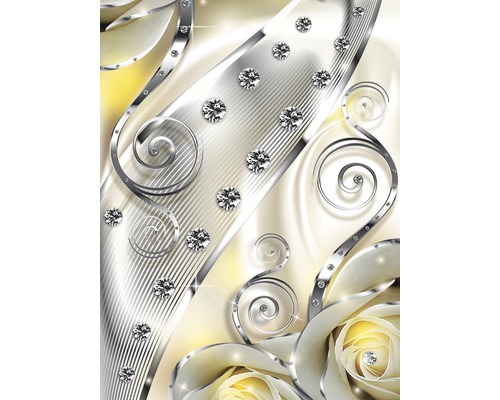 Vliesbehang 2493VEP grafisch geel/grijs 1-delig 250 x 104 cm