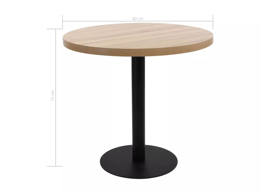 Table de bistro Marron clair 80 cm MDF