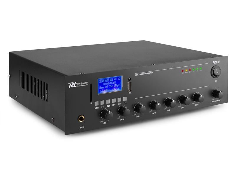 Power Dynamics Verstärker Pro PPA30 Verstärker mit Bluetooth, SD, USB und MP3
