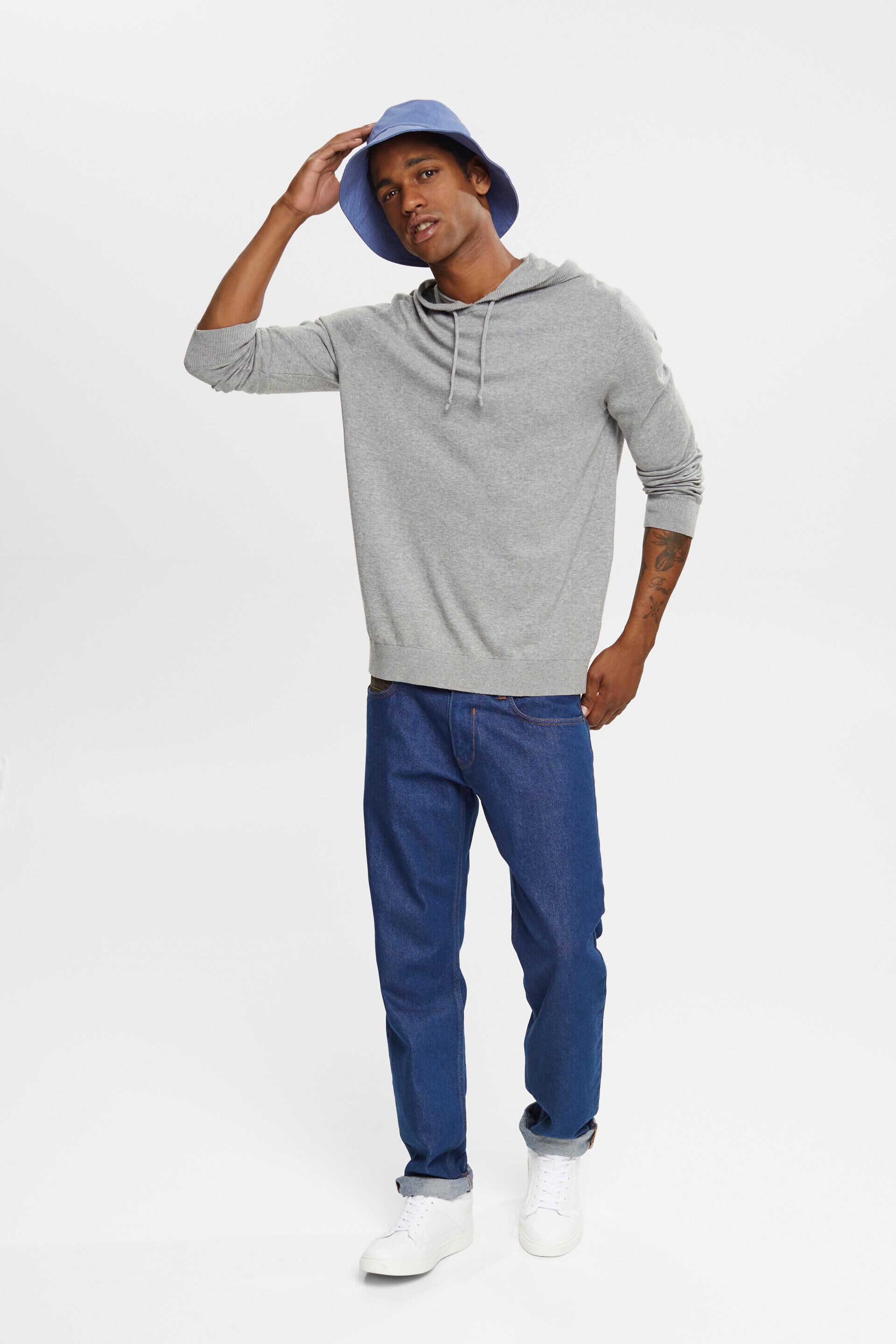 Pull-over en maille à capuche