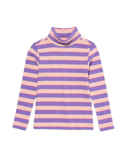 t-shirt enfant côtelé avec col violet