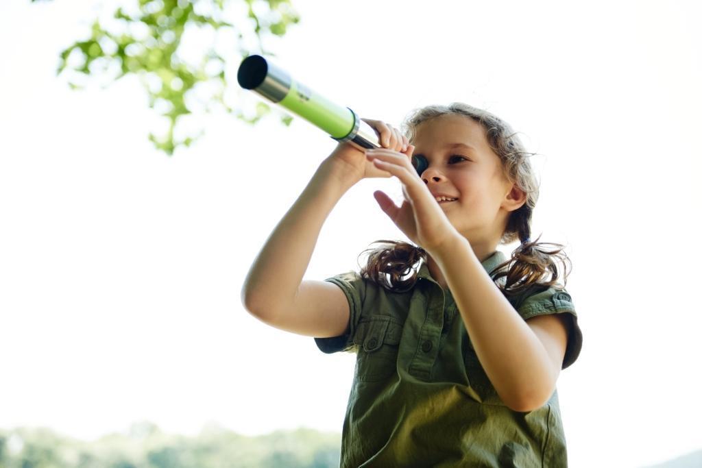 Kinder-Fernrohr TEKids in grau/grün