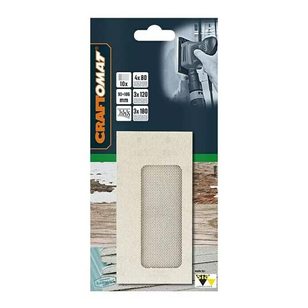 STARTSETT CRAFTOMAT SLIPEPAPIR K80-120 115X230MM
