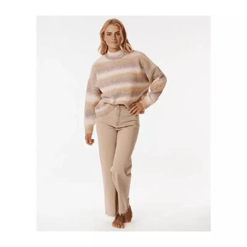 Pull femme RIPCURL La Isla Knit Crew Multico