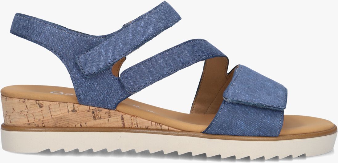 blauwe gabor sandalen met hak 754.2
