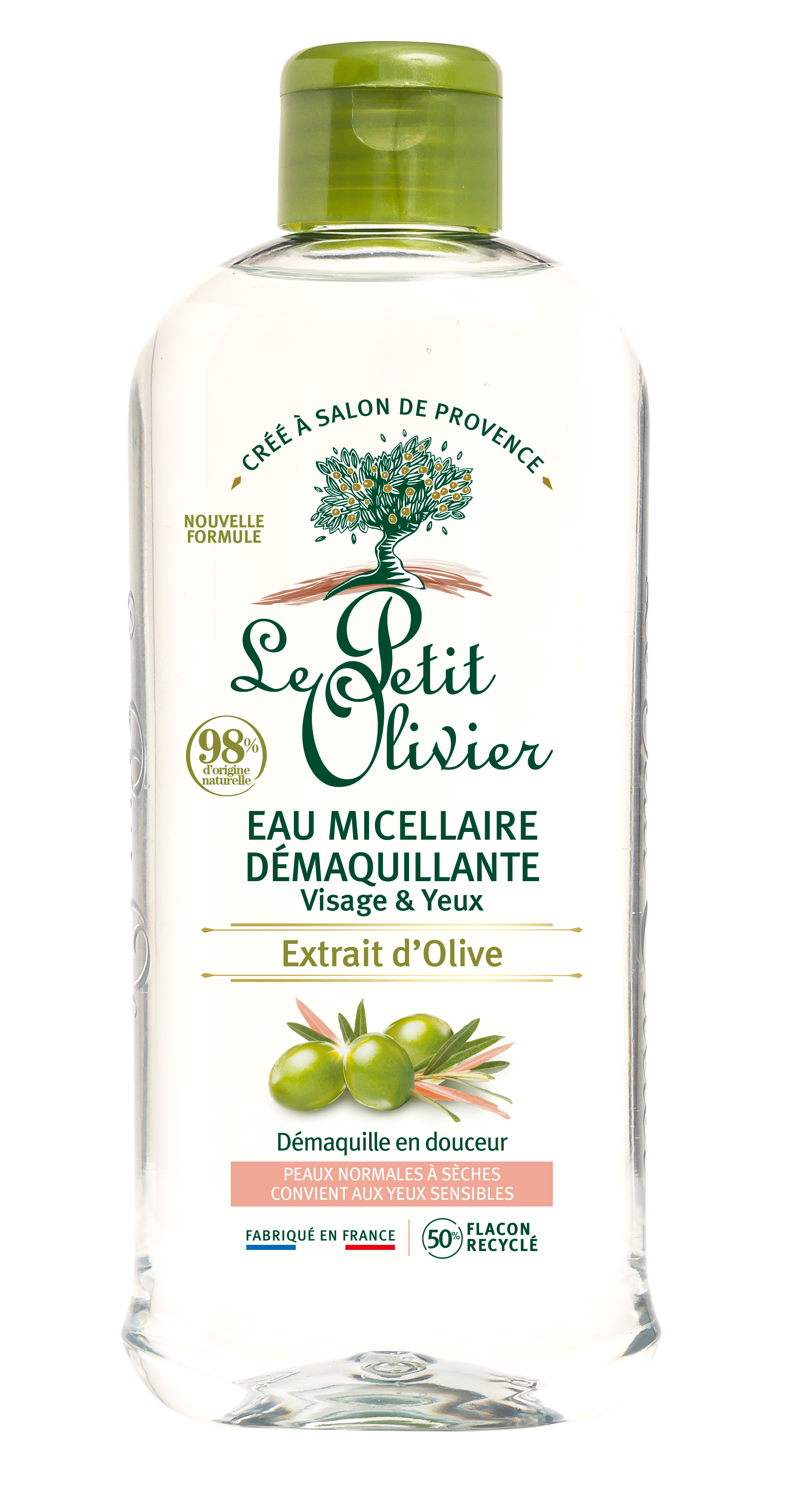 LE PETIT OLIVIER eau micellaire<br>400 ml, olive