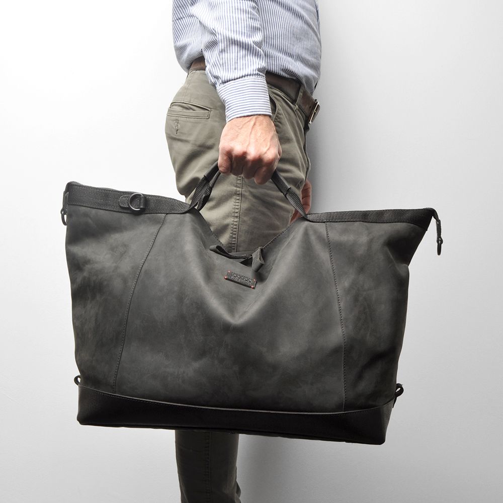 Berba Barbarossa Leren Weekender Reistas Black