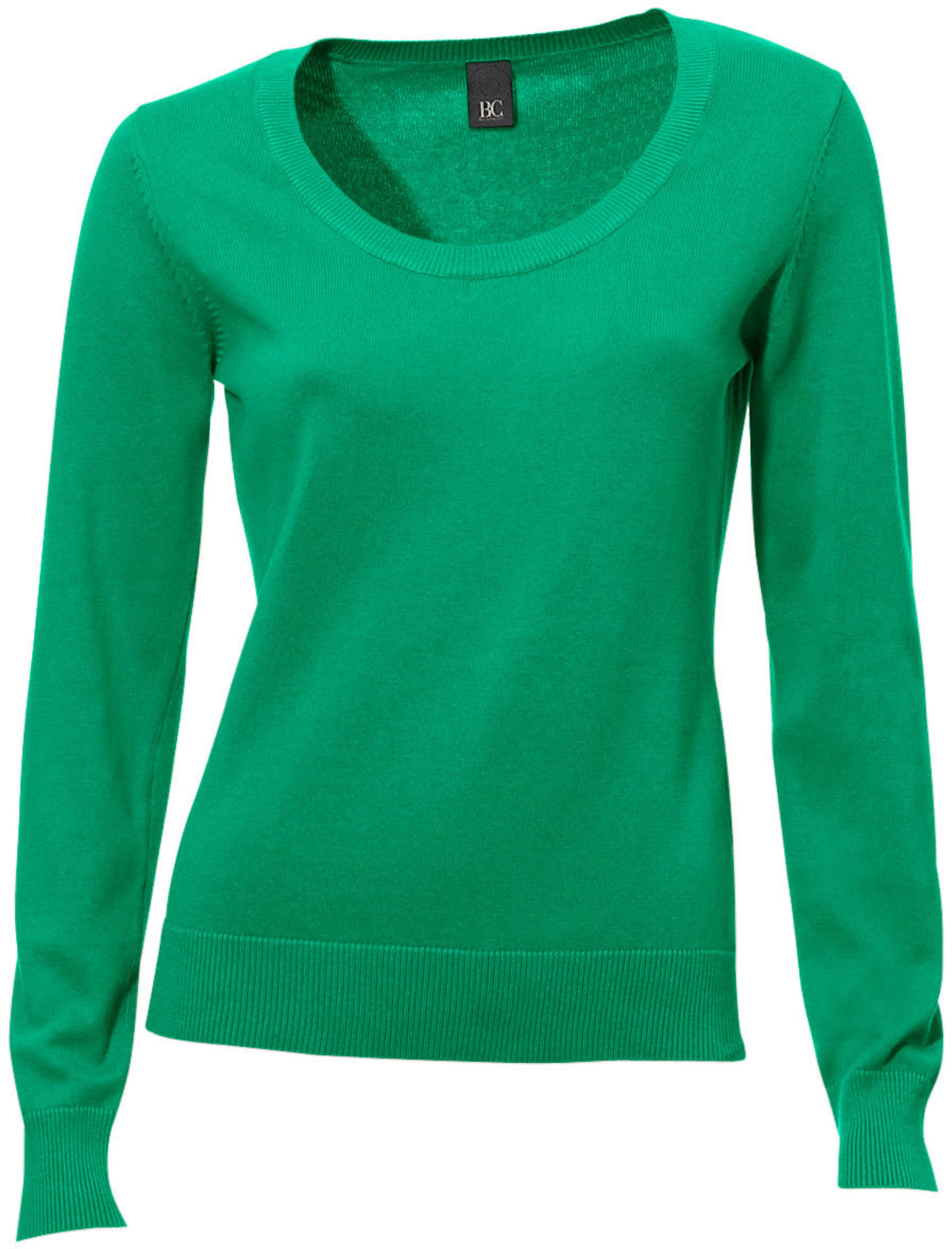 heine Rundhals-Pullover in grün