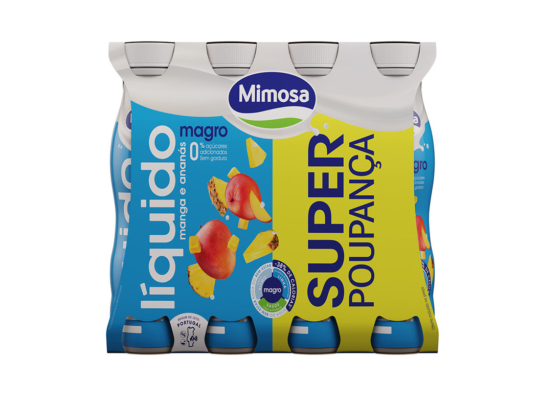 IOGURTE LIQUIDO MAGRO MIMOSA MANGA ANANAS PACK POUPANÇA 8X151ML