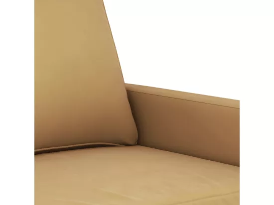 Ensemble de canapés 4 pcs avec coussins marron velours
