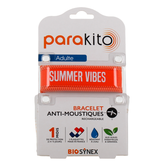Bracelet anti moustique Parakito pour adulte - Huiles essentielles