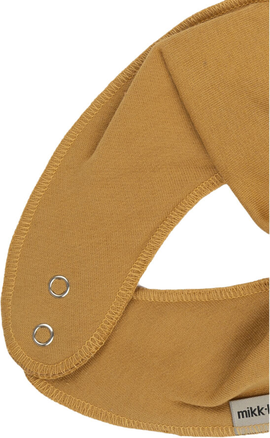 Mikk-Line Cotton Bibs - Triangle Honey mustard