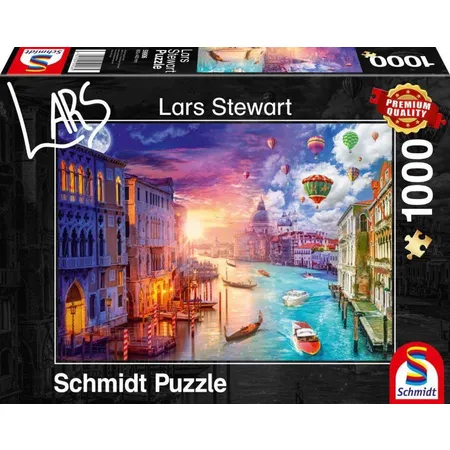 Schmidt Spiele Puzzle - Lars Stewart Venedig, Night and Day 1000 Teile