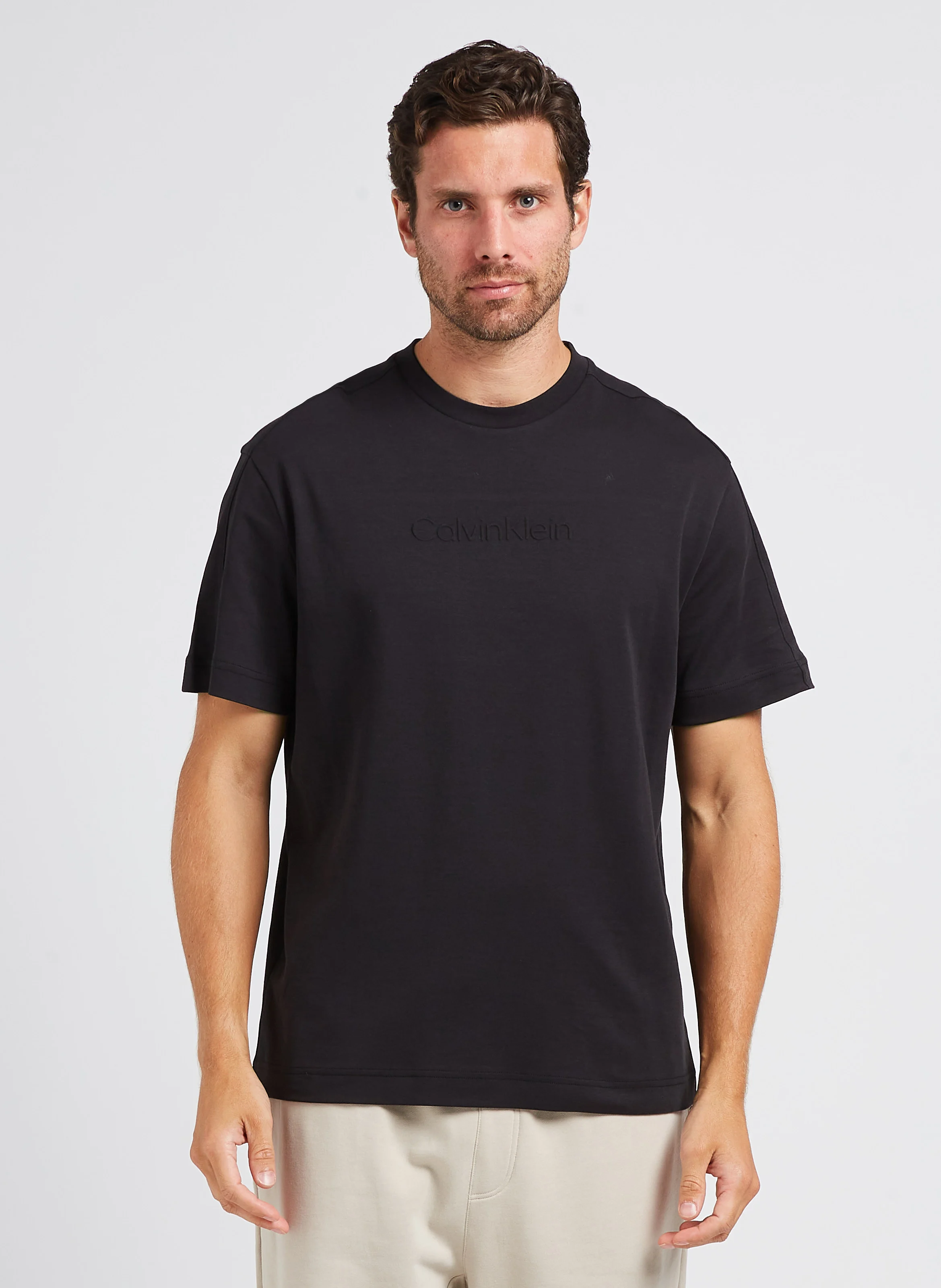 Tee-shirt col rond en coton bio| Gris