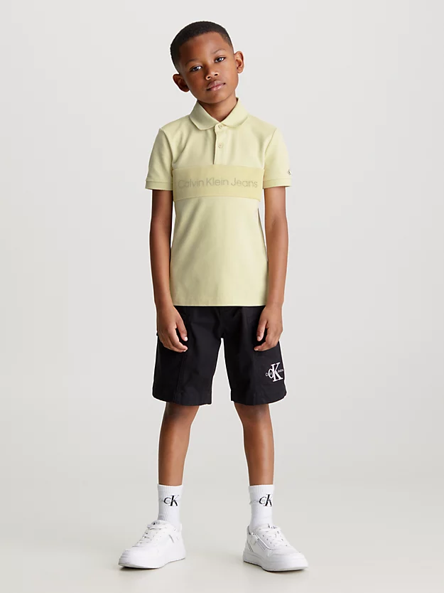 Camisa polo com logotipo em mesh
