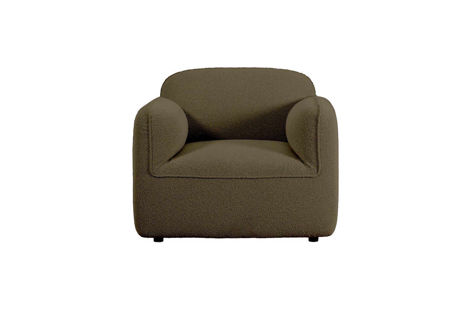 Fluff Hvilestol Tekstil Copenhagen Boucle 500 Green med sorte ben