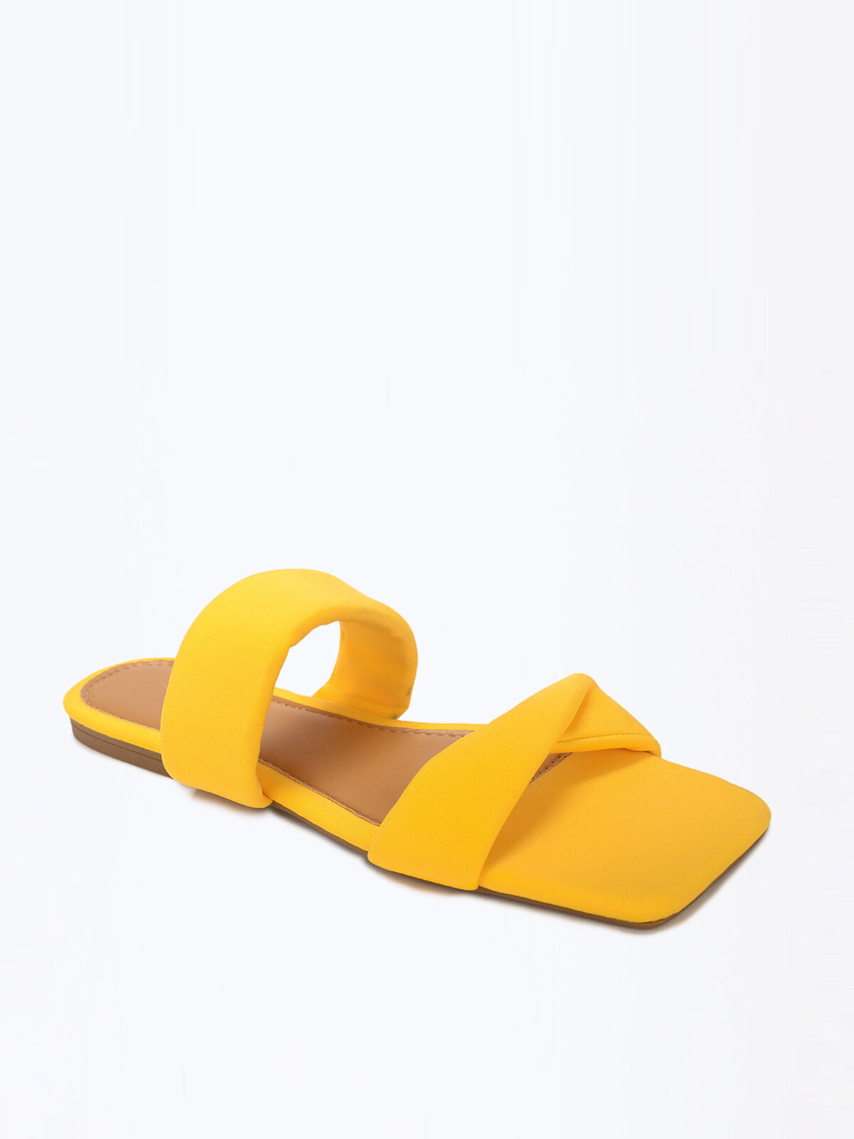Mules à double brides- Jaune