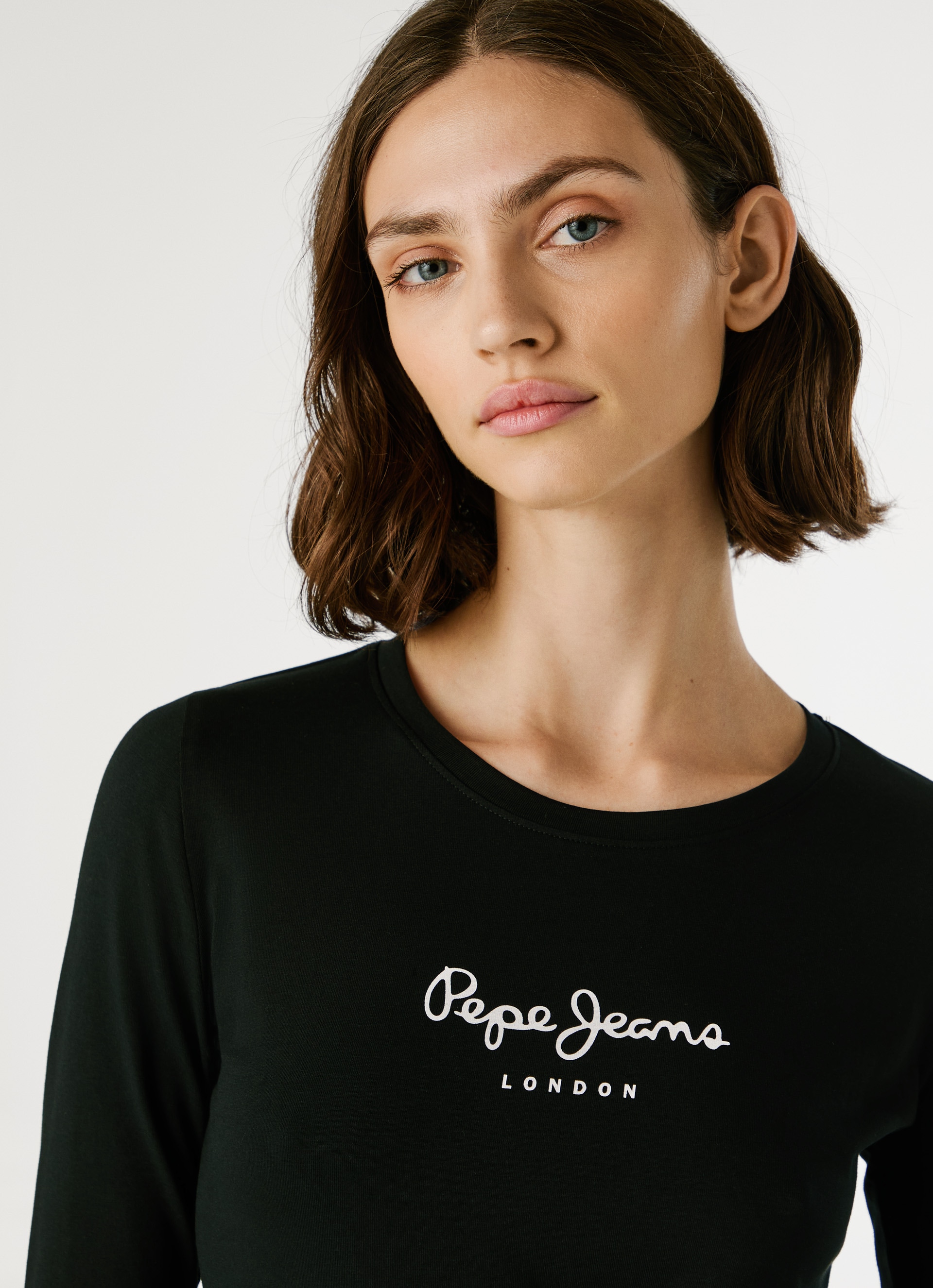 Pepe Jeans Langarmshirt »NEW VIRGINA L/S«, mit Logo-Print