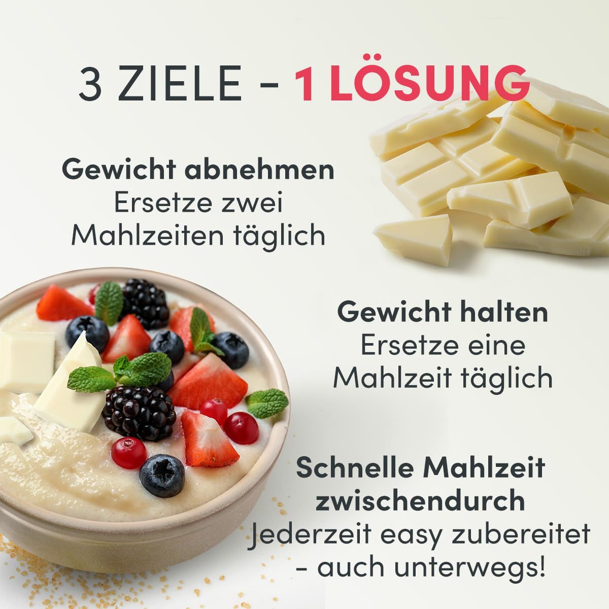 High Protein Grießbrei | Weiße Schokolade | Shape Republic