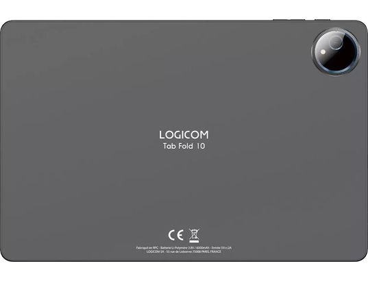 LOGICOM - Tablette tactile Fold 10 Gris - 10.1 pouces