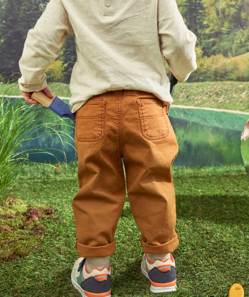 PANTALON RELAXED BÉBÉ GARÇON OCRE