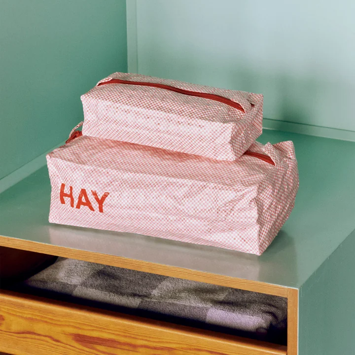 HAY - Candy Mono Kulturbeutel, box, grau (3 Stück)