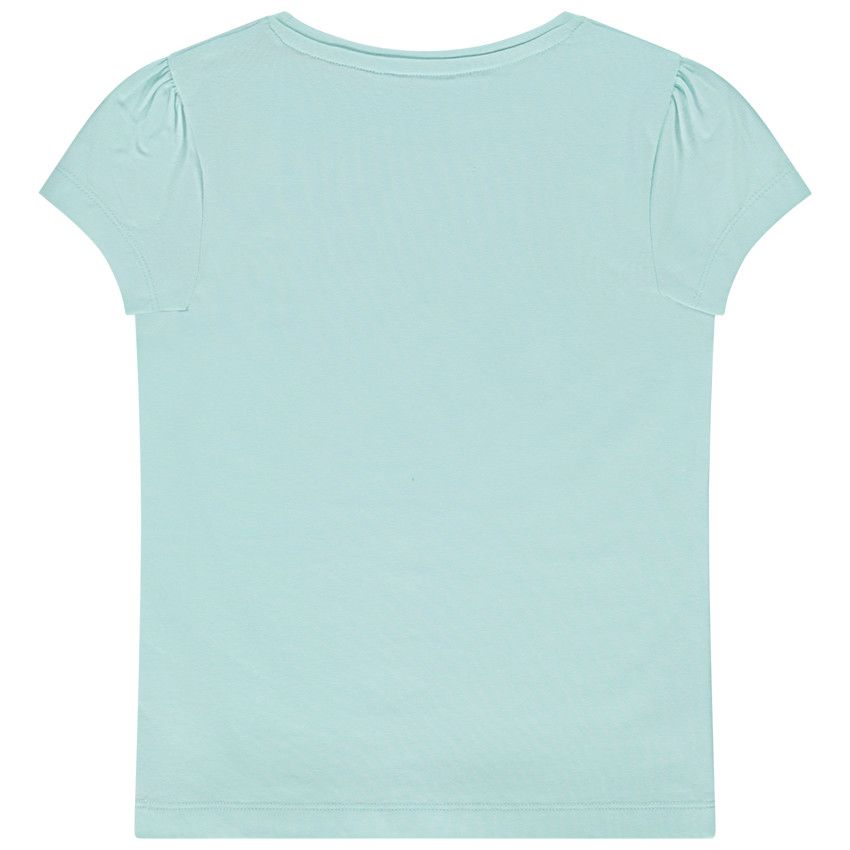 T-shirt manches courtes en jersey avec print fantaisie pour fille - Bleu