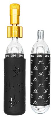 Gonfleur CO2 Peaty's Holeshot MTB Or   2 Cartouches de CO2 (25g)